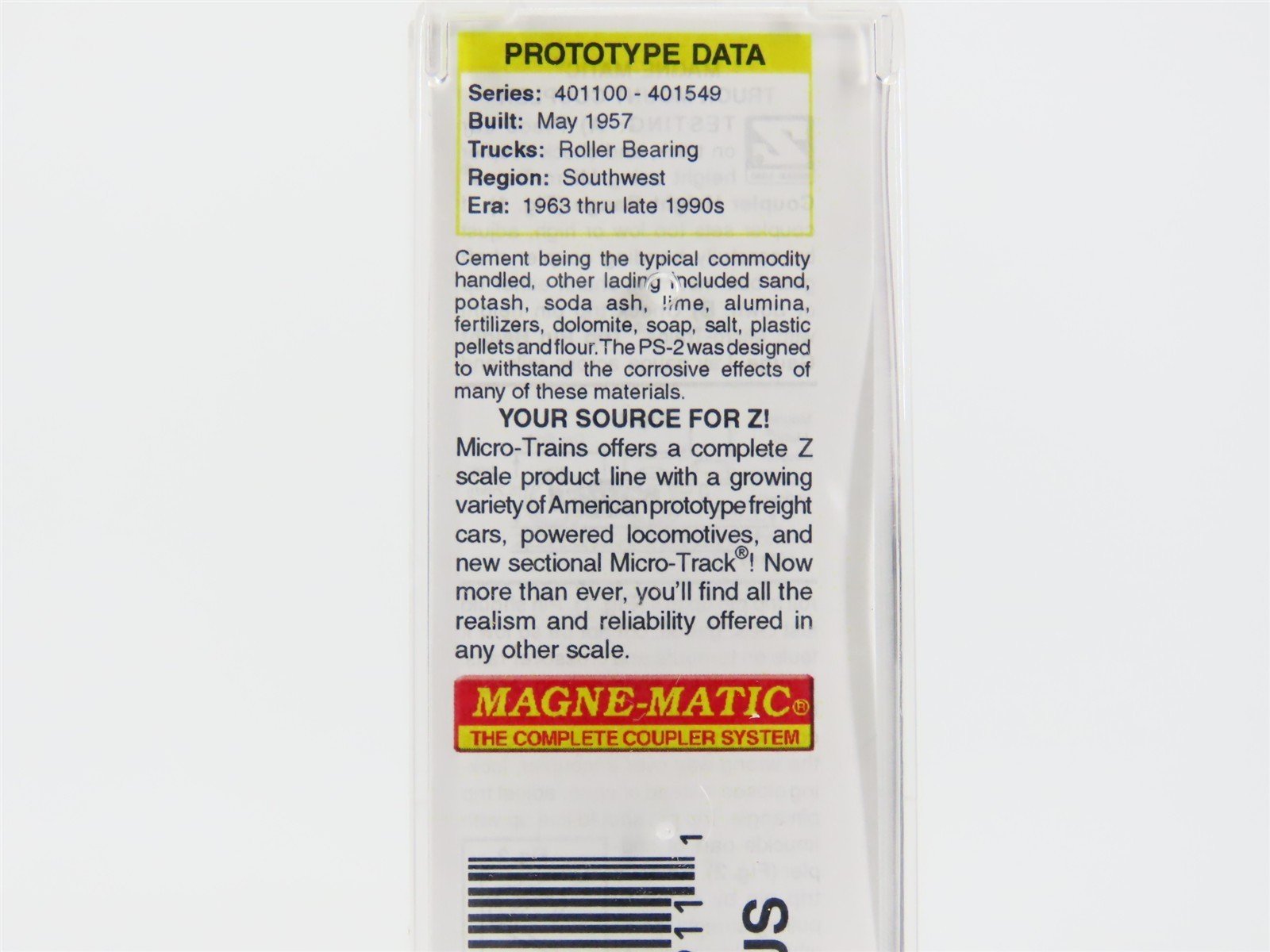 Z Micro-Trains MTL 53100151 SP Southern Pacific 2-Bay Covered Hopper #401333