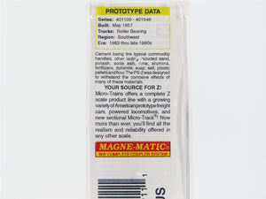 Z Micro-Trains MTL 53100151 SP Southern Pacific 2-Bay Covered Hopper #401333