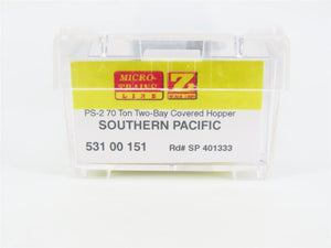 Z Micro-Trains MTL 53100151 SP Southern Pacific 2-Bay Covered Hopper #401333