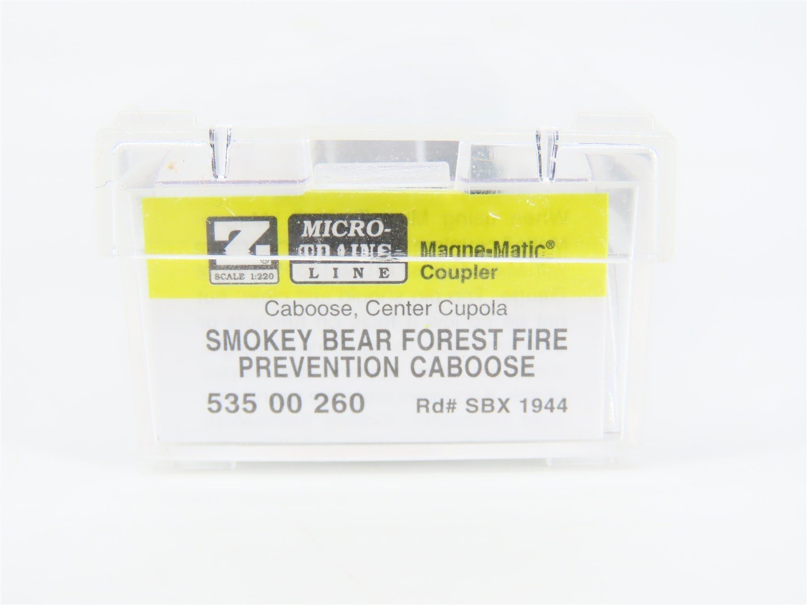 Z Micro-Trains MTL 53500260 SBX Smokey Bear Forest Fire Prevention Caboose #1944