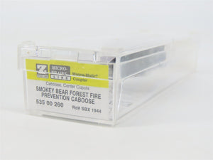 Z Micro-Trains MTL 53500260 SBX Smokey Bear Forest Fire Prevention Caboose #1944