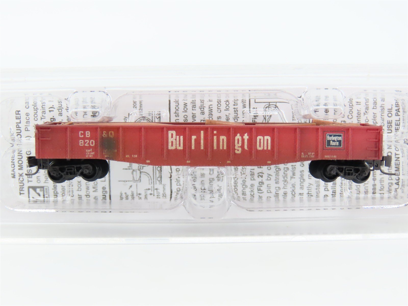 Z Micro-Trains MTL 52244160 CB&Q Burlington Route 50' Gondola w/ Load Weathered
