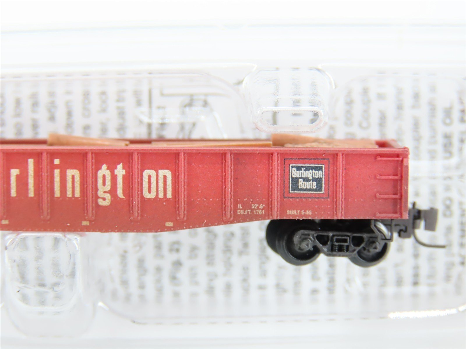 Z Micro-Trains MTL 52244160 CB&Q Burlington Route 50' Gondola w/ Load Weathered