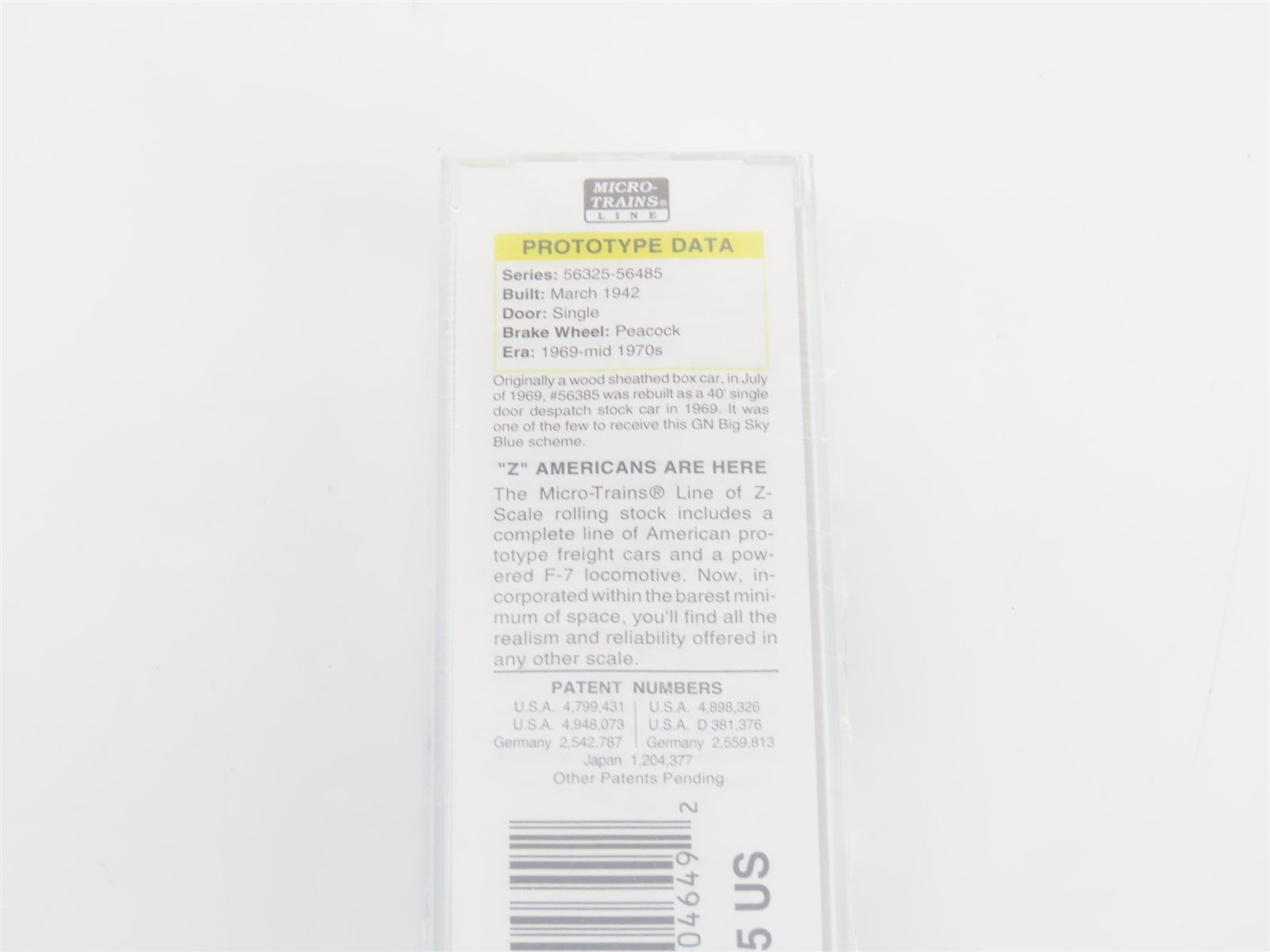 Z Micro-Trains MTL 13812-2 GN Great Northern Big Sky Blue 40' Stock Car #56385
