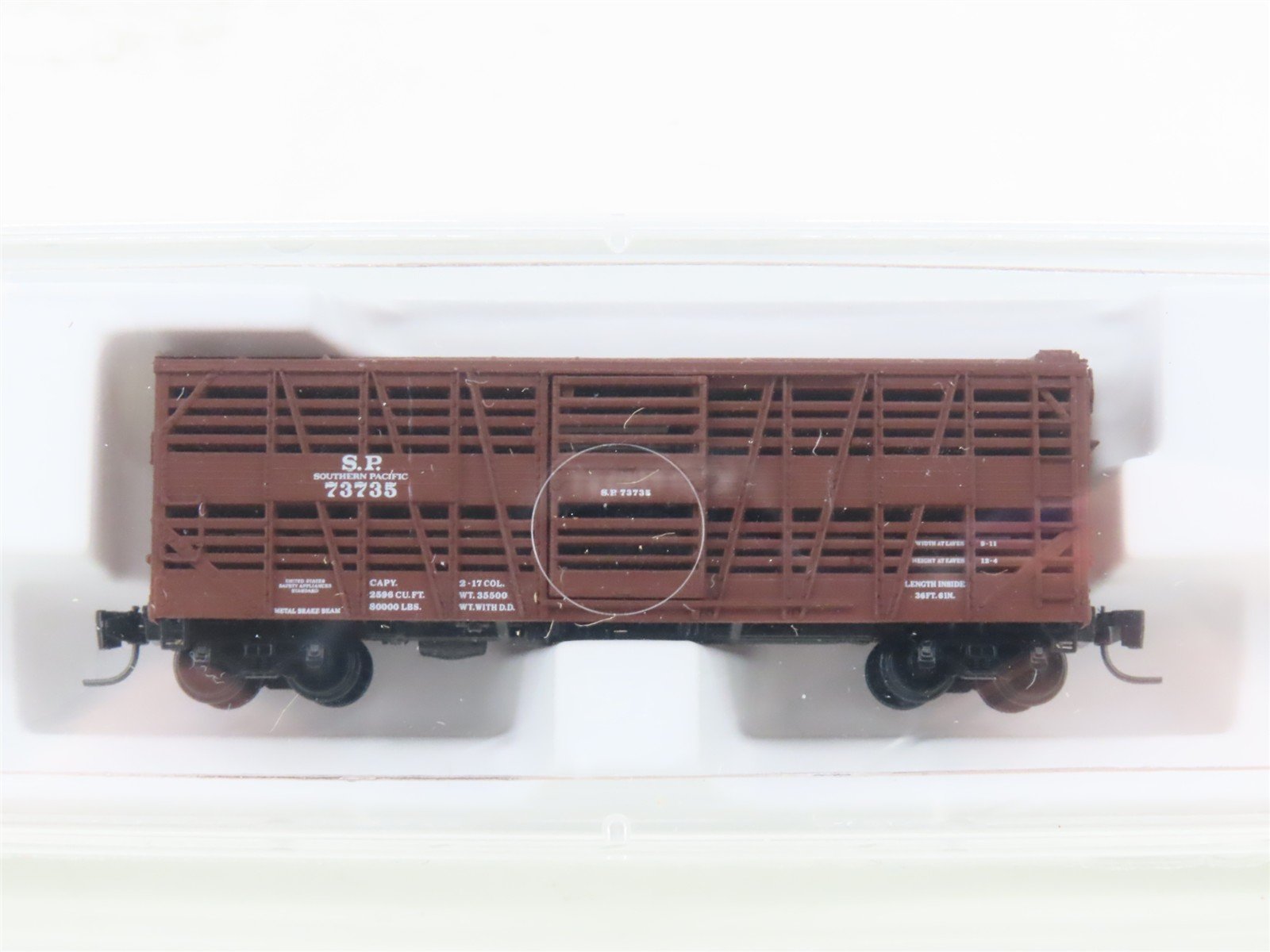 Z Micro-Trains MTL 13810-2 SP Southern Pacific 40' Despatch Stock Car #73735