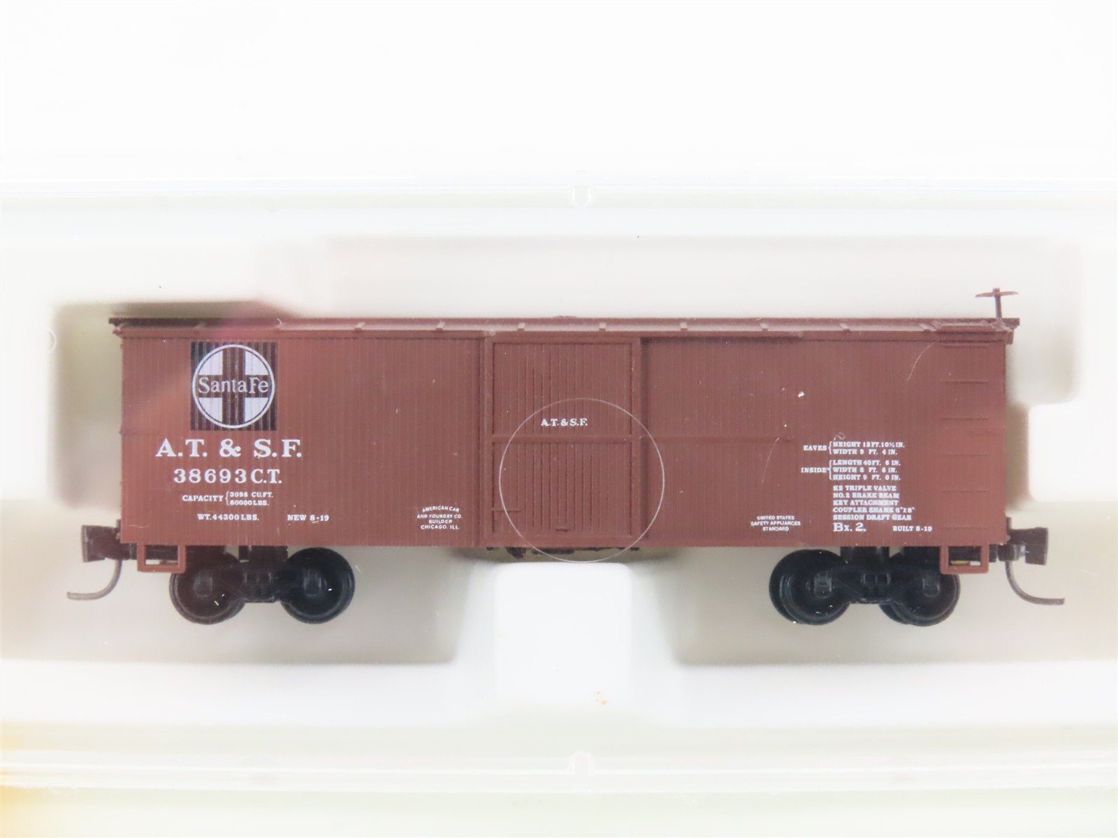 Z Scale Micro-Trains MTL 13905-2 ATSF Santa Fe 40' Woodside Boxcar #38693