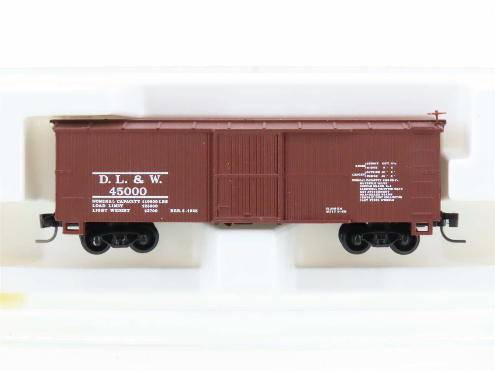 Z Scale Kadee Micro-Trains MTL 13906-2 DL&W Lackawanna 40' Woodside Boxcar 45000