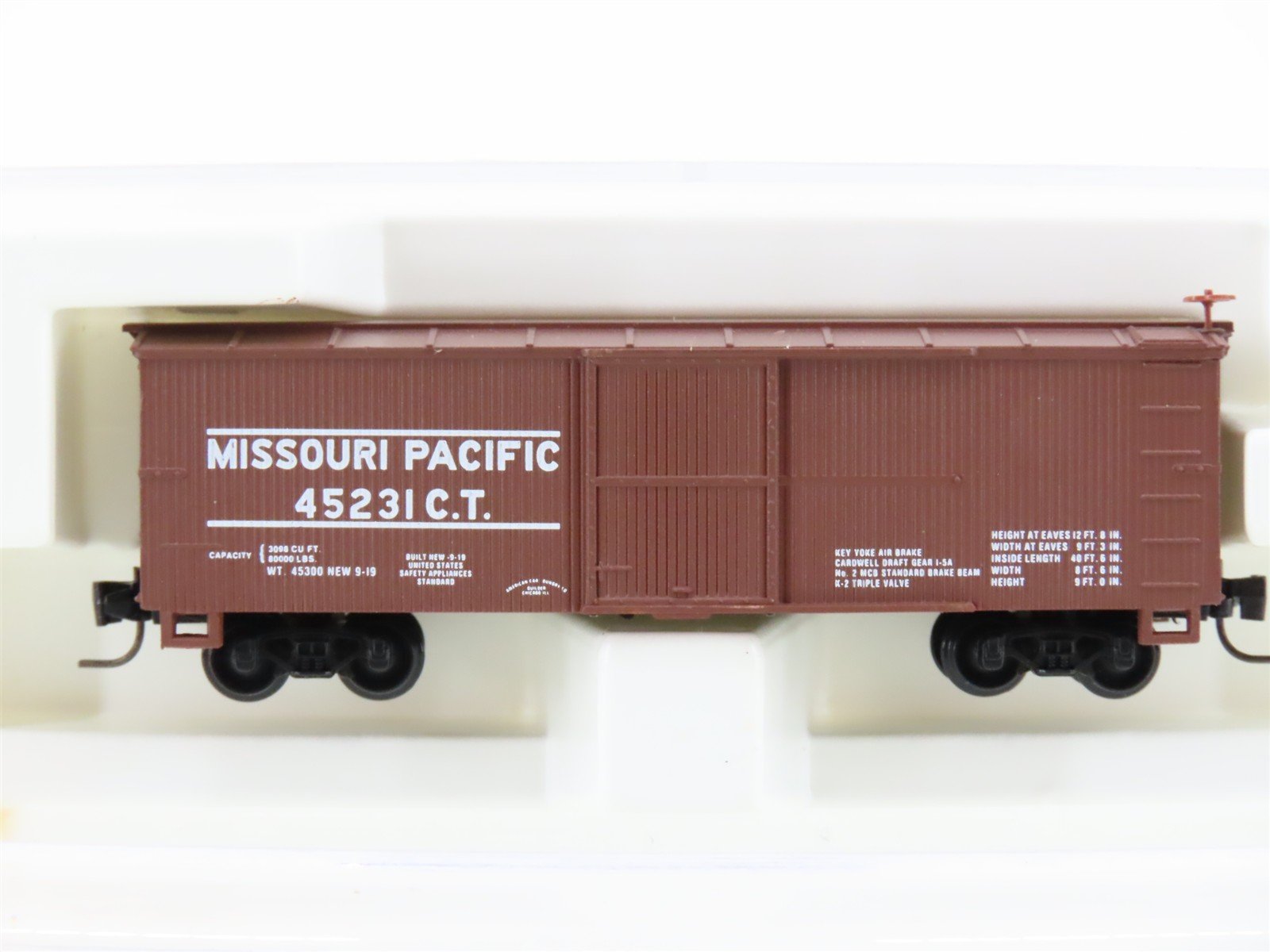 Z Scale Micro-Trains MTL 13907-2 MP Missouri Pacific 40' Woodside Boxcar #45231