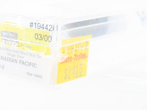 Z Scale Micro-Trains MTL 13910-2 CP Canadian Pacific 40' Woodside Boxcar #19442