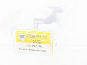 Z Scale Kadee Micro-Trains MTL 14604-2 UP Union Pacific Bulkhead Flatcar #15028