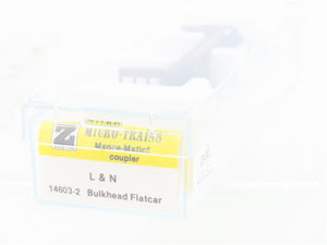 Z Scale Kadee Micro-Trains MTL 14603-2 L&N Bulkhead Flatcar #20514