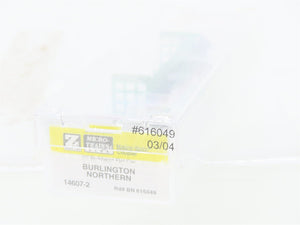 Z Scale Micro-Trains 14607-2 BN Burlington Northern 40' Bulkhead Flatcar #616049