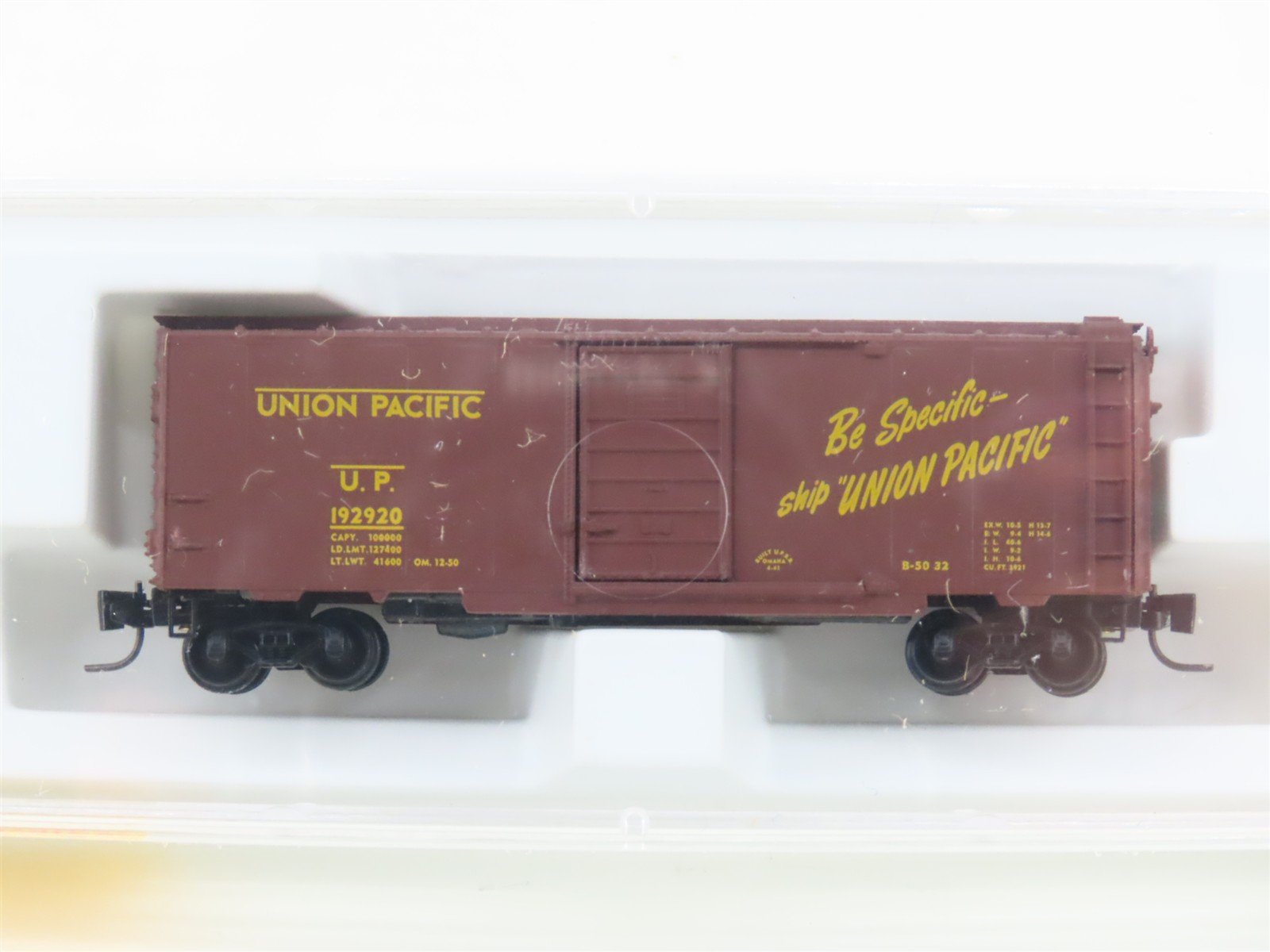 Z Scale Micro-Trains 14109-2 UP Union Pacific 40' Standard Boxcar #192920