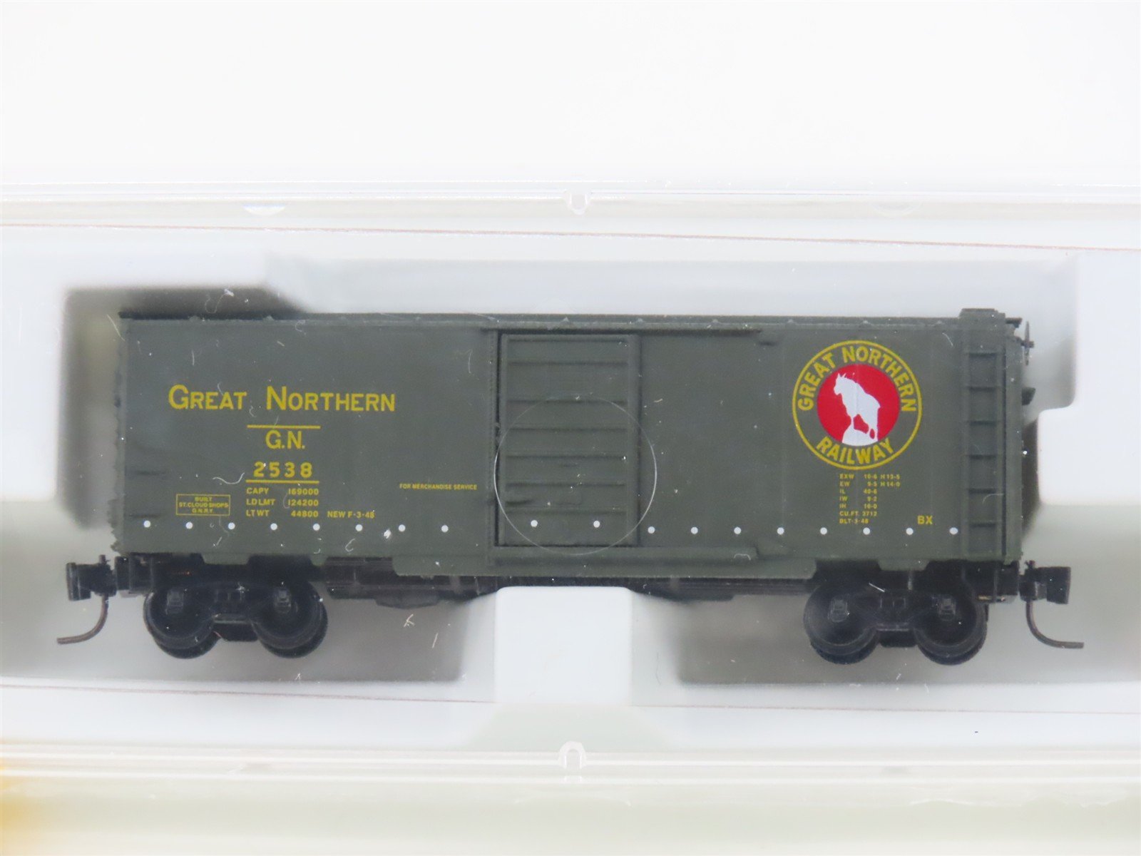 Z Scale Micro-Trains 14134-2 GN Great Northern 40' Standard Boxcar #2538