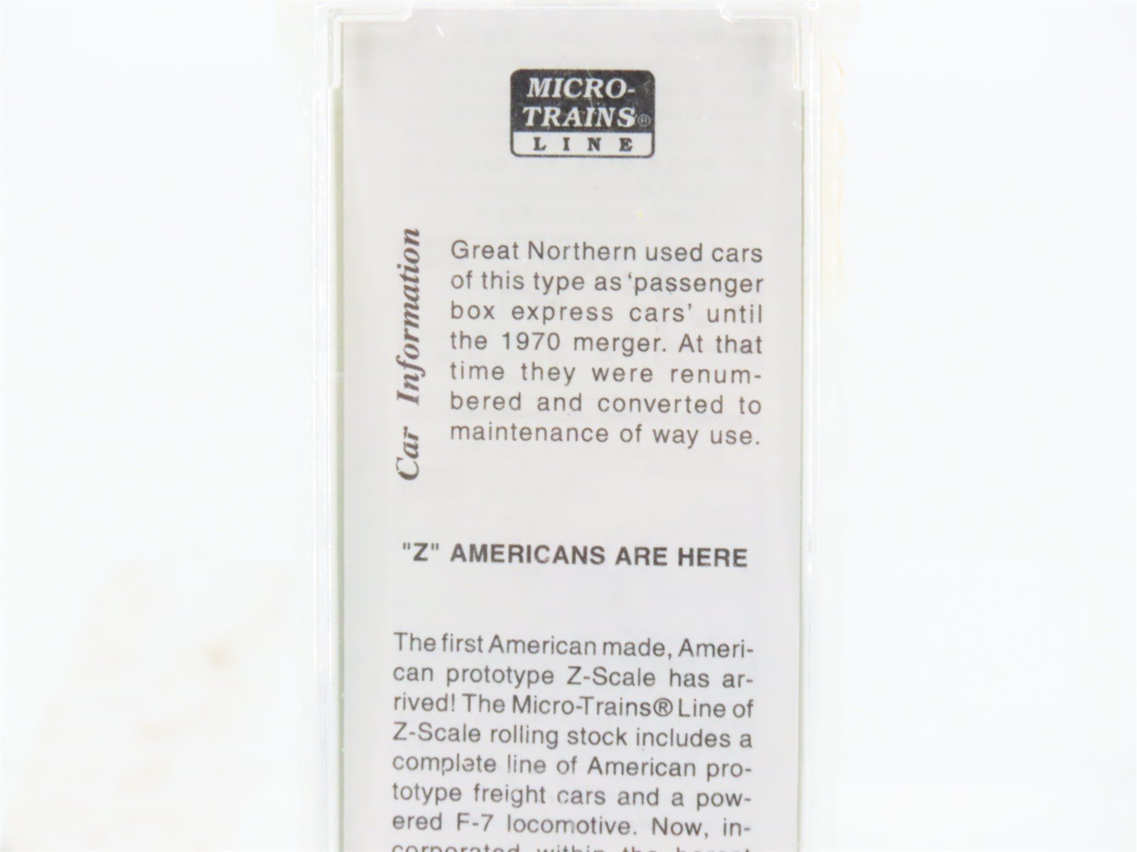 Z Scale Micro-Trains 14134-2 GN Great Northern 40' Standard Boxcar #2538