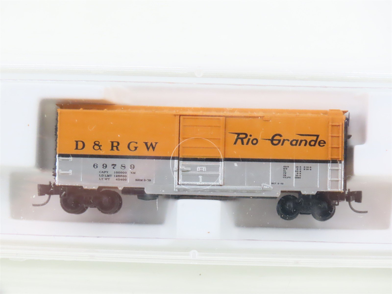 Z Scale Micro-Trains 14148-2 DRGW Rio Grande 40' Standard Boxcar #69789