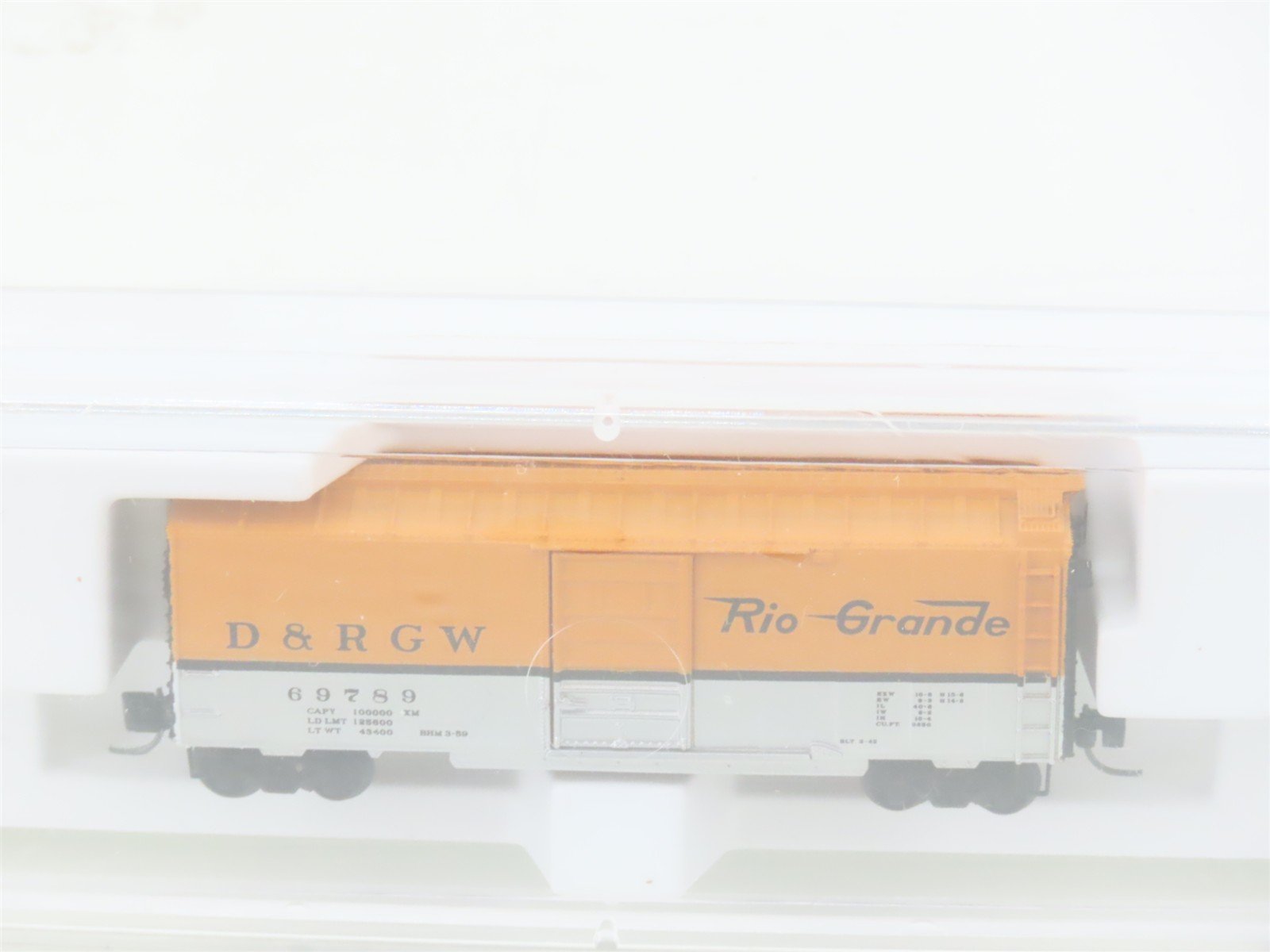 Z Scale Micro-Trains 14148-2 DRGW Rio Grande 40' Standard Boxcar #69789