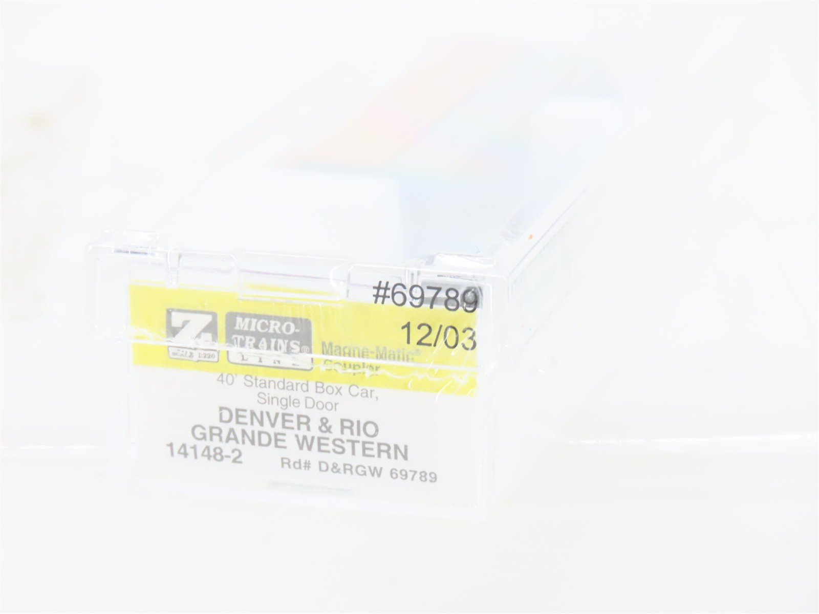 Z Scale Micro-Trains 14148-2 DRGW Rio Grande 40' Standard Boxcar #69789