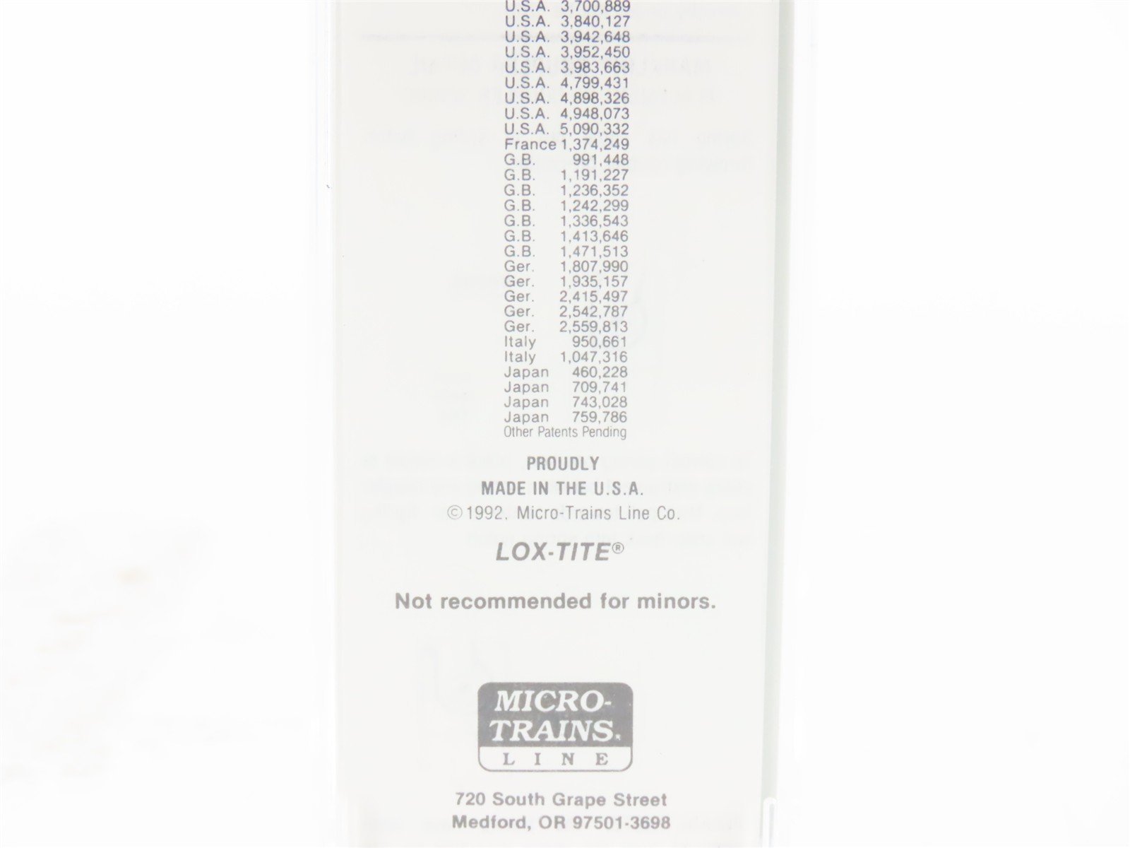 Z Scale Micro-Trains 14126-2 WIF West India Fruit 40' Standard Boxcar #212