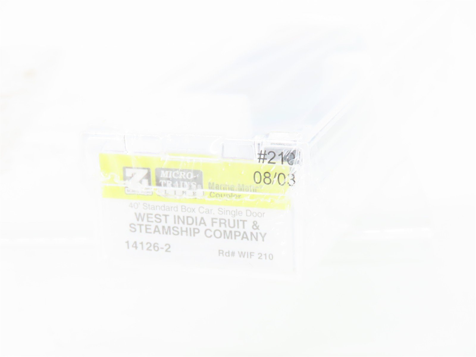 Z Scale Micro-Trains 14126-2 WIF West India Fruit 40' Standard Boxcar #210