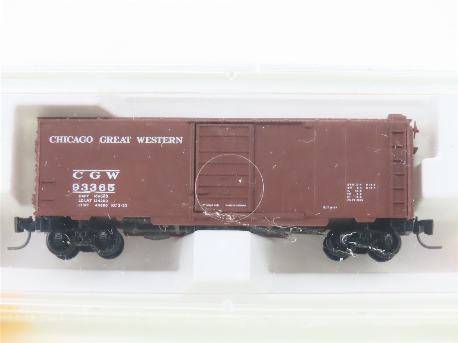 Z Micro-Trains 14139-2 CGW Chicago Great Western 40' Standard Boxcar #93365
