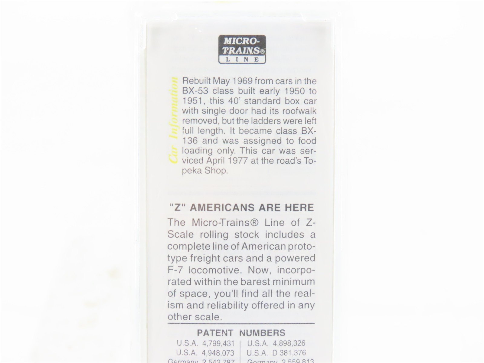 Z Micro-Trains MTL 14147-2 ATSF Santa Fe 40' Standard Boxcar #22640