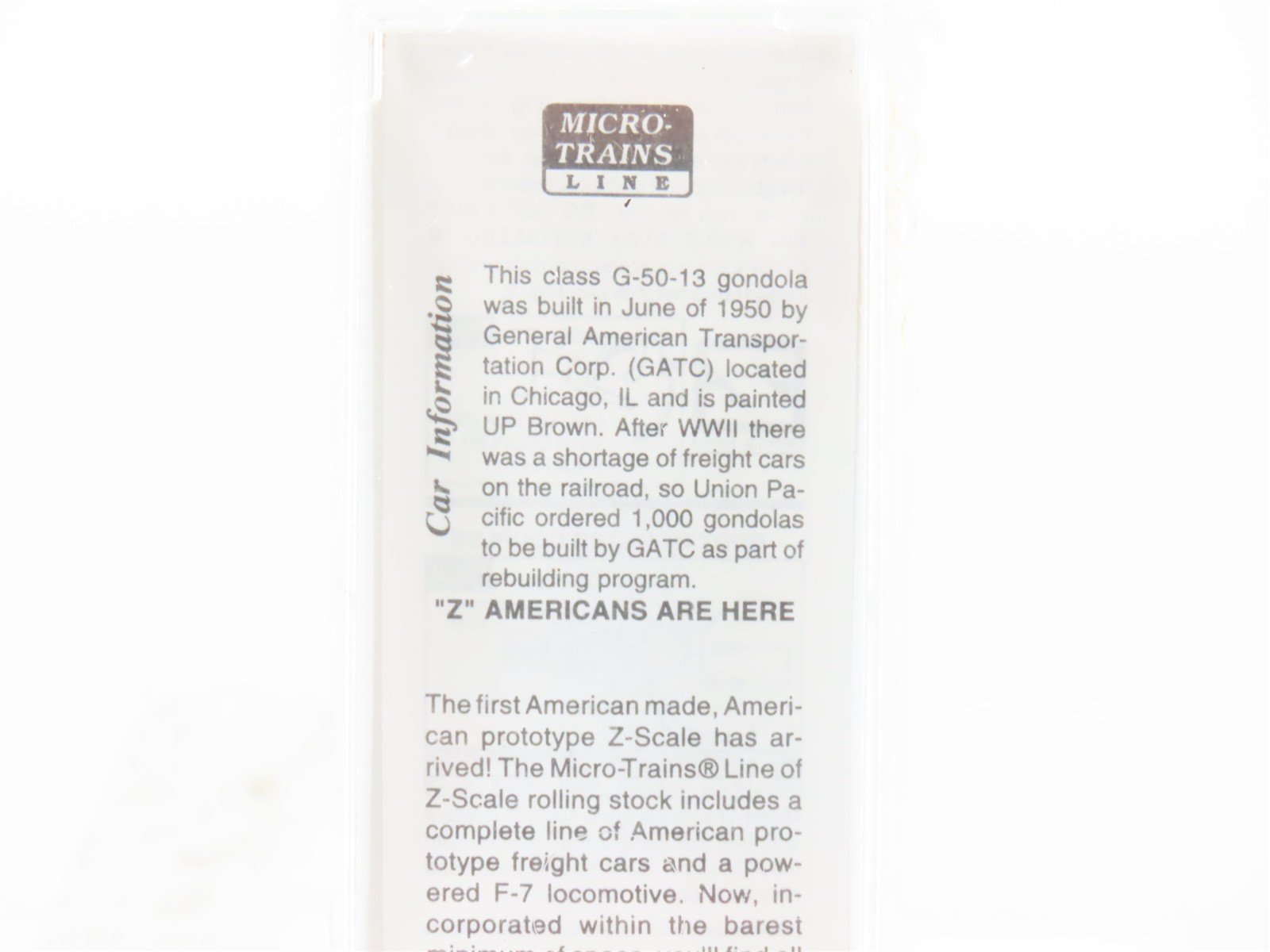 Z Scale Micro-Trains MTL 14303-2 UP Union Pacific Open Gondola #65239