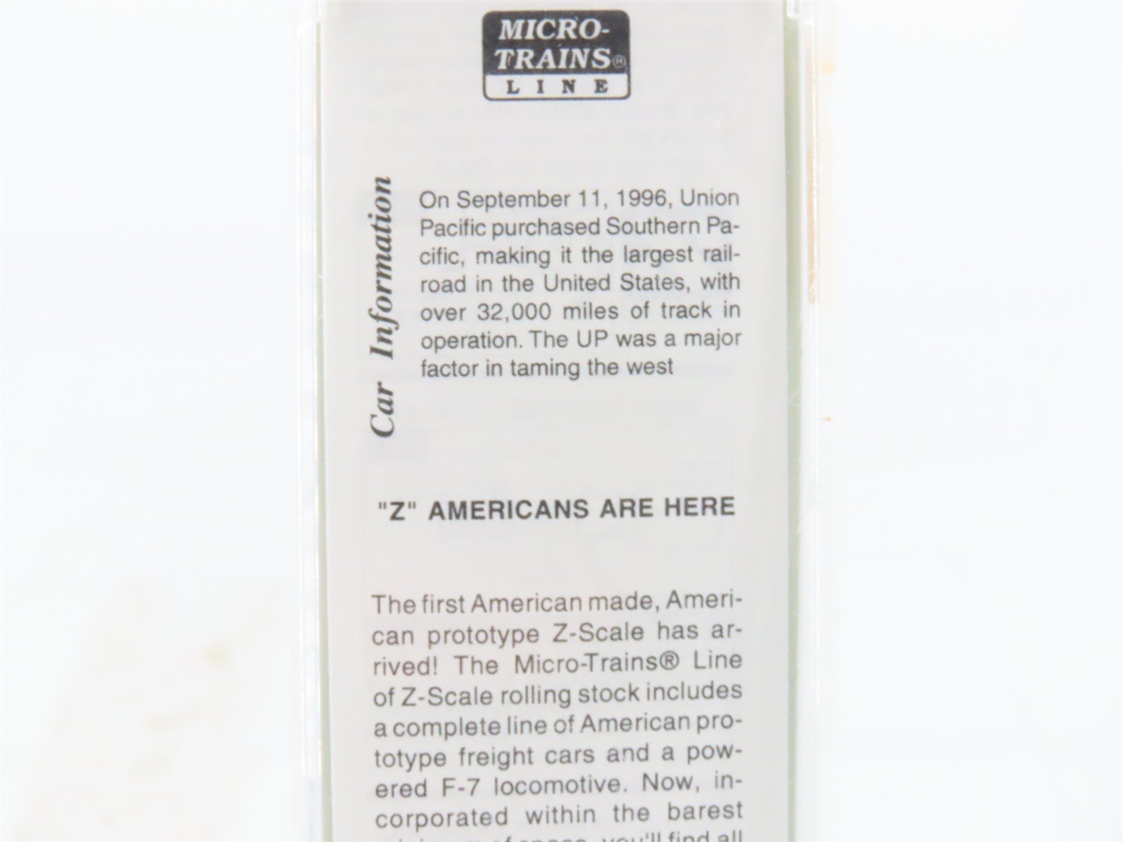 Z Scale Micro-Trains MTL 14405-2 UP Union Pacific Single Dome Tankcar #70136