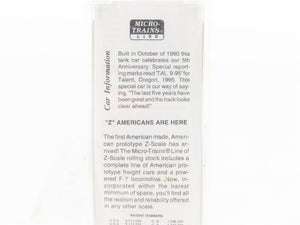 Z Scale Micro-Trains MTL 14415-2 5th Anniversary Single Dome Tankcar #1995