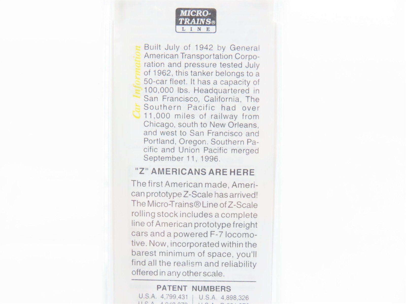 Z Micro-Trains MTL 14408-2 SP Southern Pacific 39' Single Dome Tankcar #60175