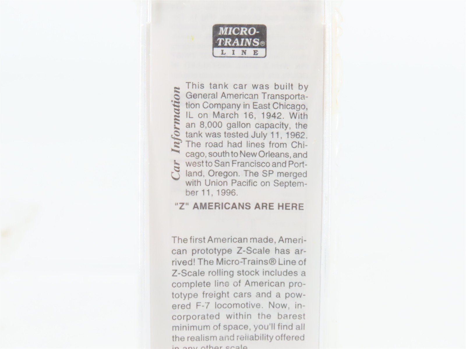 Z Micro-Trains MTL 14408-2 SP Southern Pacific 39' Single Dome Tankcar #60170