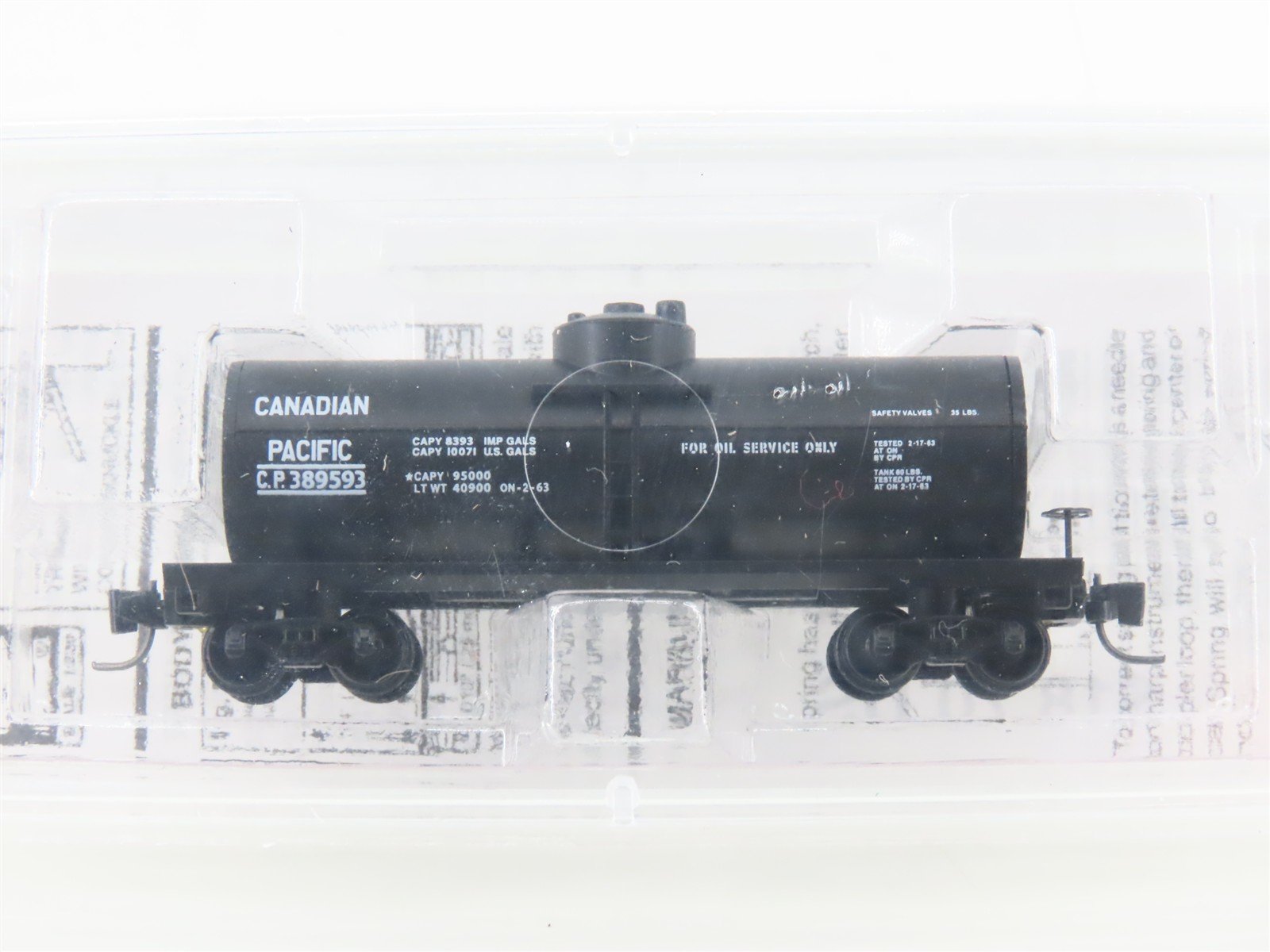 Z Micro-Trains MTL 14420-2 CP Canadian Pacific 39' Single Dome Tankcar #389593