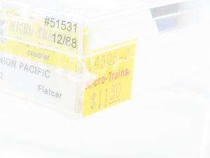 Z Scale Kadee Micro-Trains MTL 14505-2 Union Pacific Flatcar #51531
