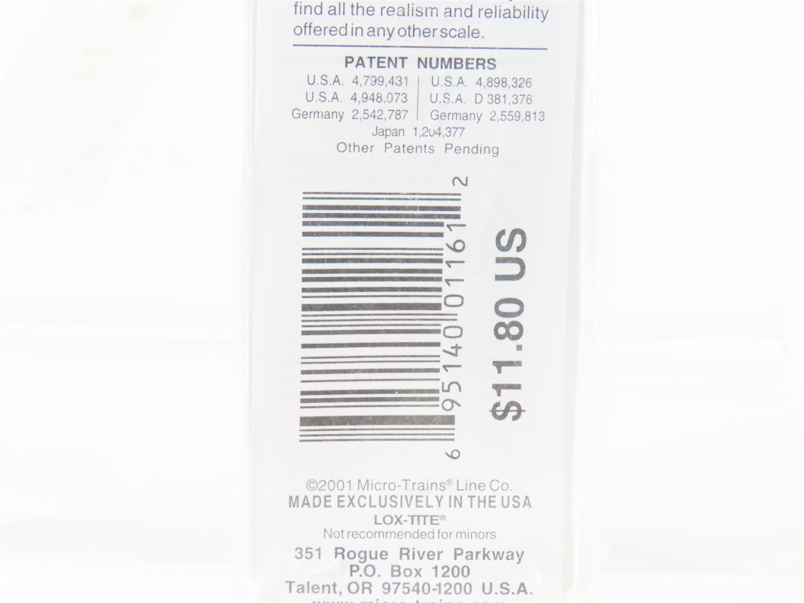 Z Scale Micro-Trains MTL 14505-2 Union Pacific Flatcar #51547