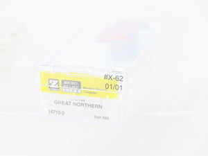 Z Scale Micro-Trains MTL 14715-2 GN Great Northern Caboose #X62