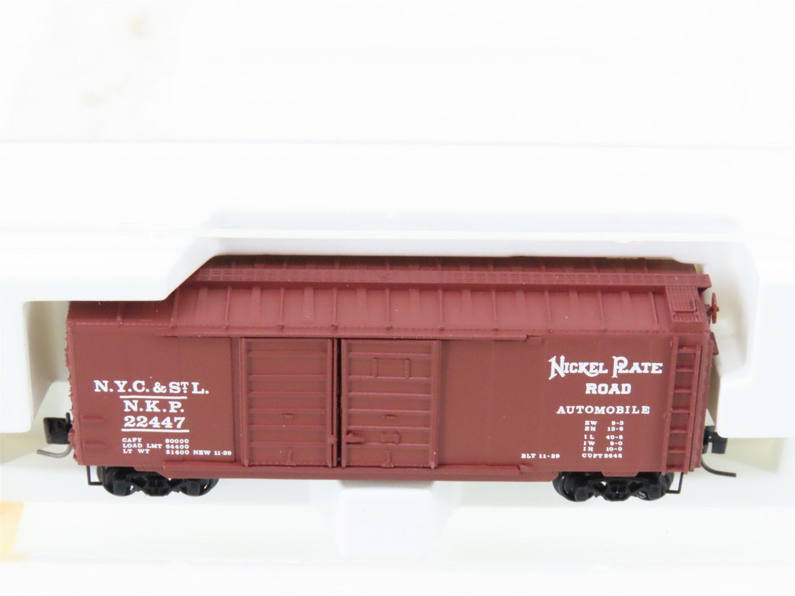 Z Scale Kadee Micro-Trains MTL 14801-2 NKP Nickel Plate Road 40' Boxcar #2244