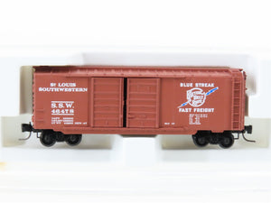 Z Kadee Micro-Trains MTL 14804-2 SSW Cotton Belt Blue Streak 40' Boxcar #46478