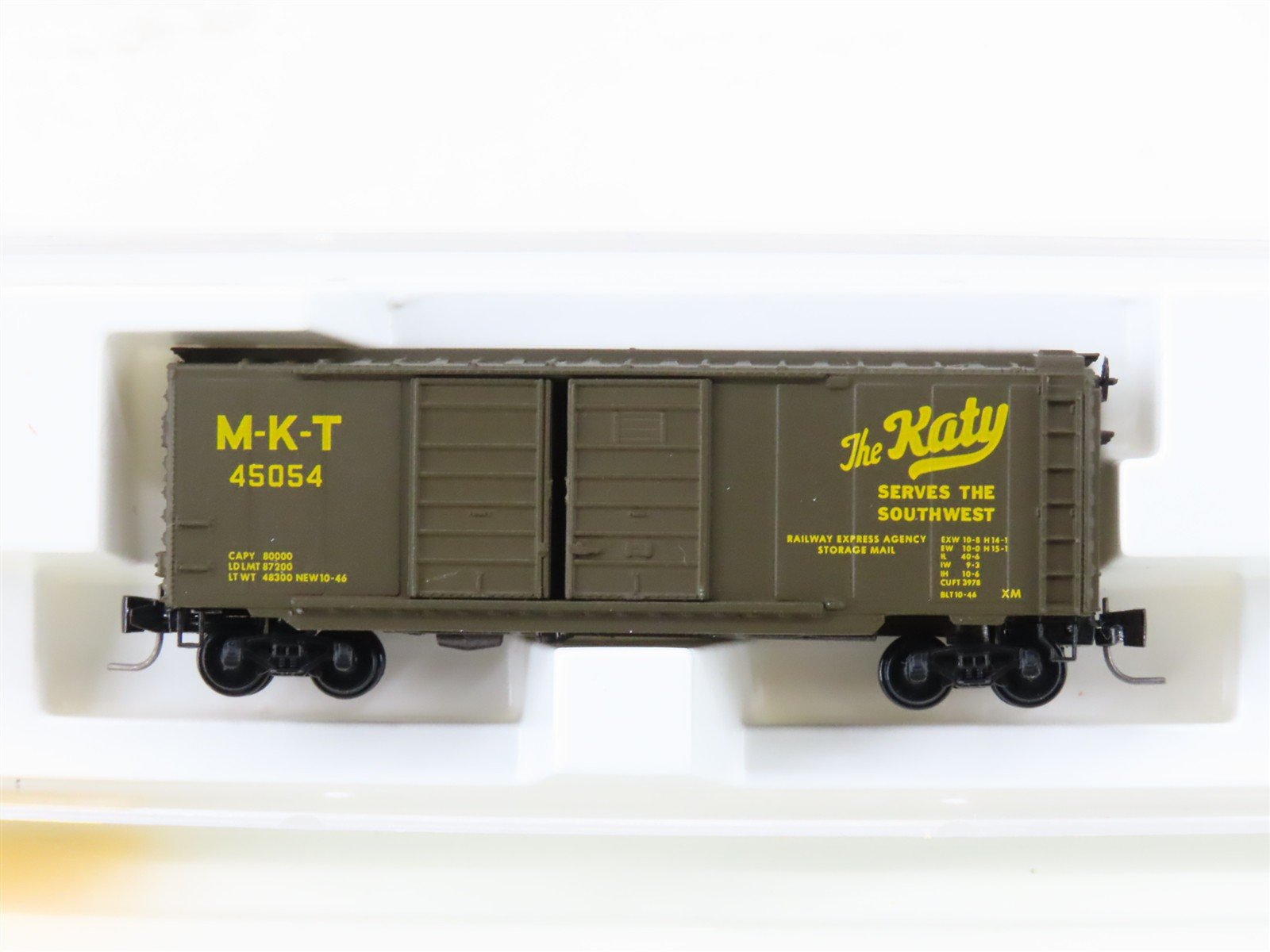 Z Micro-Trains MTL 14816-2 MKT Missouri Kansas Texas "Katy" 40' Boxcar #45054