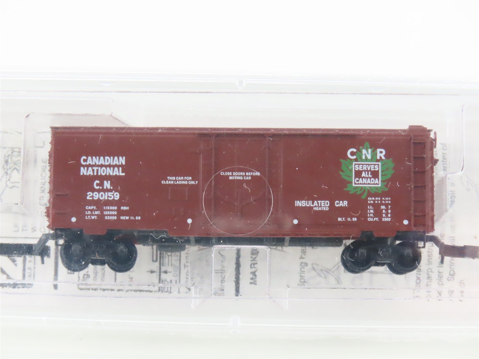 Z Scale Micro-Trains MTL 14908 CN Canadian National 40' Plug Door Boxcar #290159