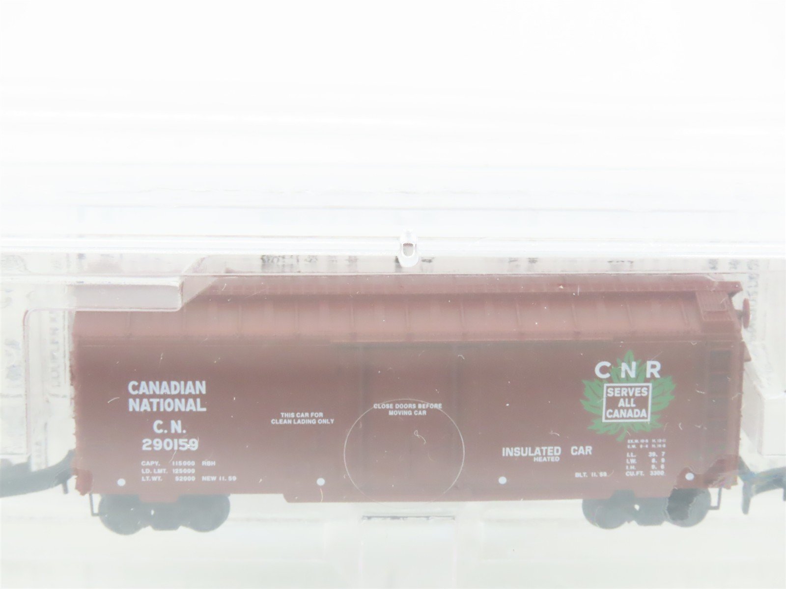 Z Scale Micro-Trains MTL 14908 CN Canadian National 40' Plug Door Boxcar #290159