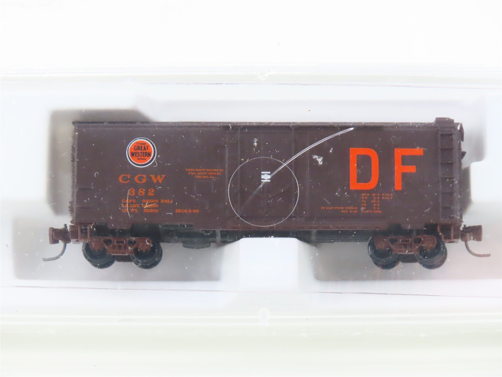 Z Scale Micro-Trains MTL 14919-2 CGW Chicago Great Western 40' Boxcar #382