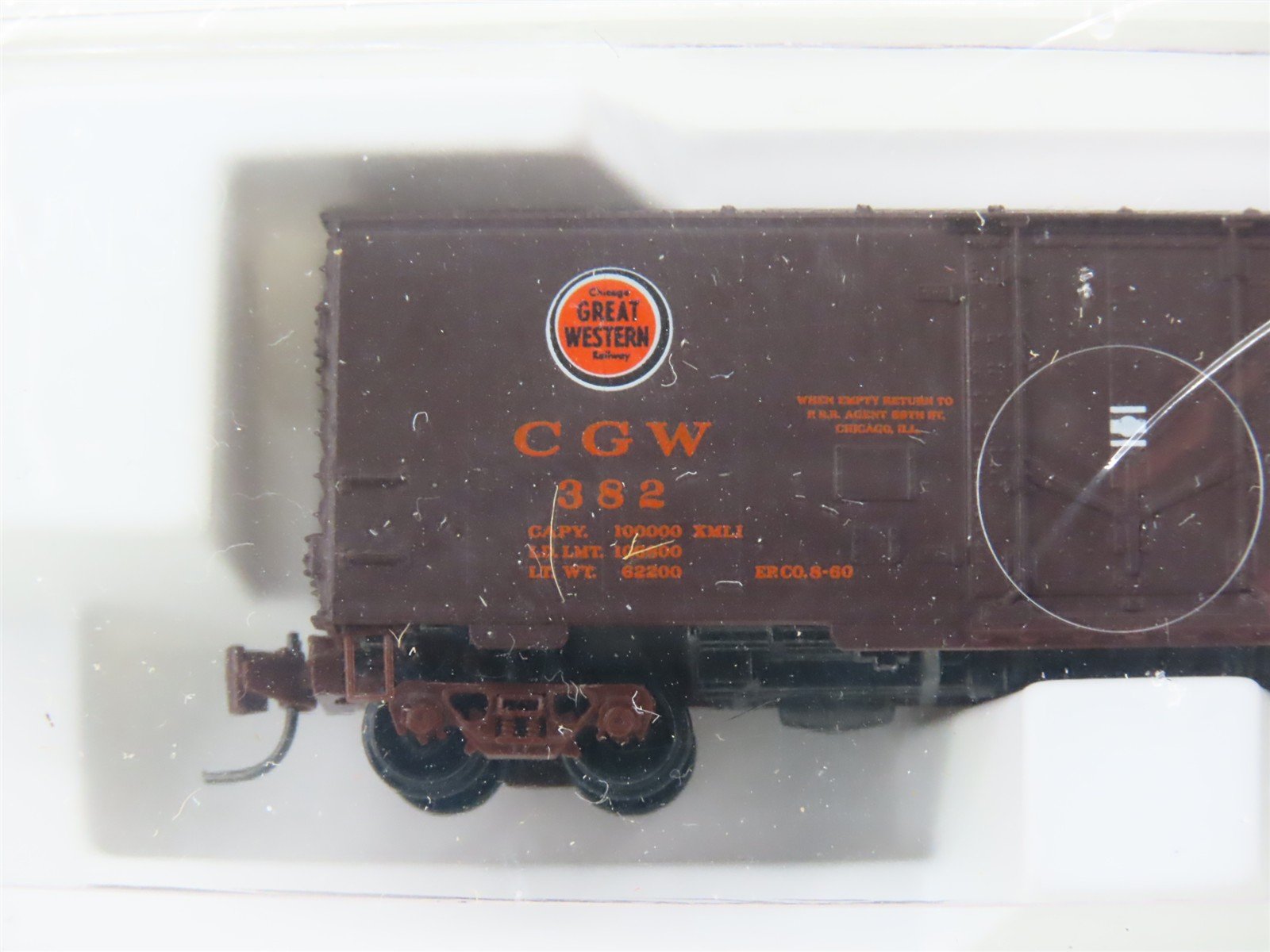 Z Scale Micro-Trains MTL 14919-2 CGW Chicago Great Western 40' Boxcar #382