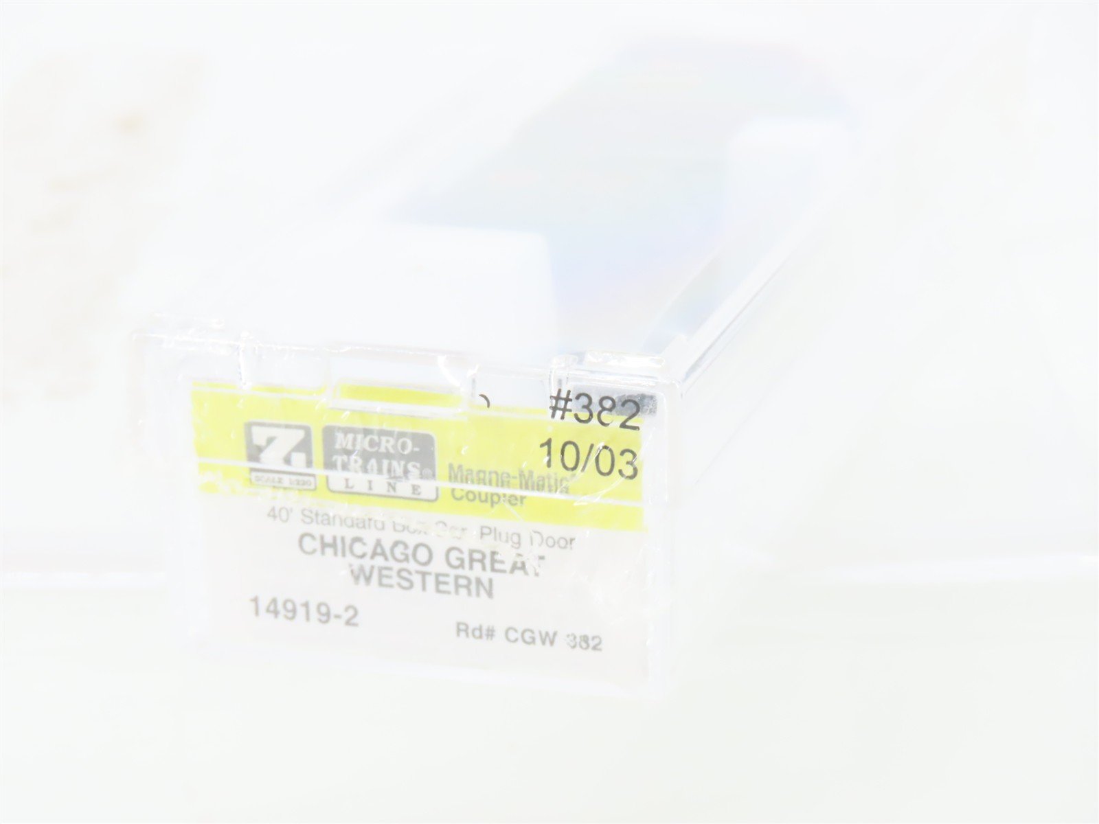 Z Scale Micro-Trains MTL 14919-2 CGW Chicago Great Western 40' Boxcar #382