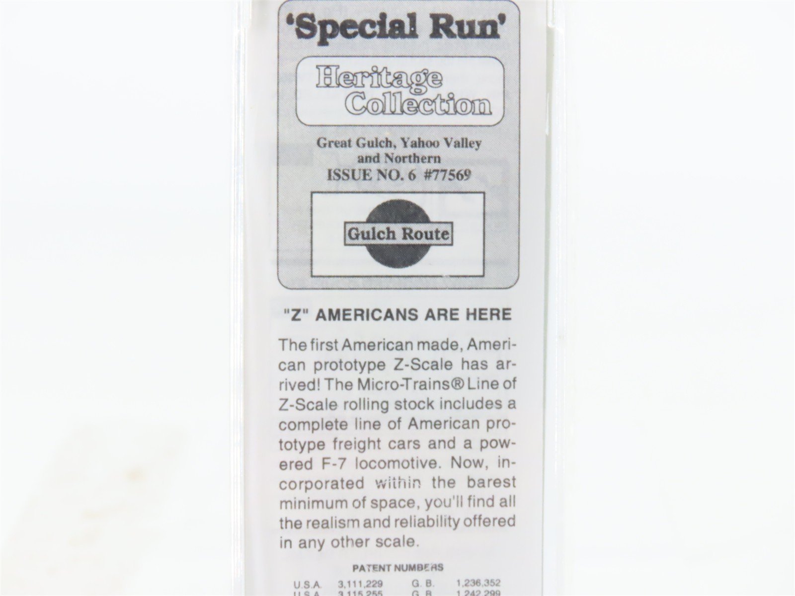 Z Scale Micro-Trains MTL Heritage Collection GGYV&N Gulch Route 40' Boxcar 77569