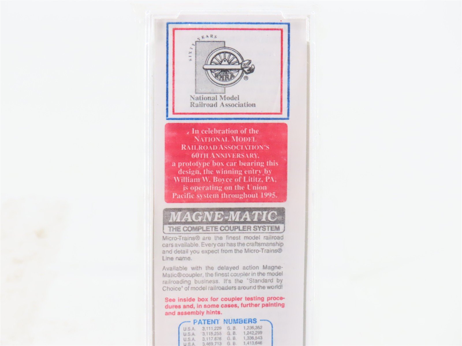 Z Scale Micro-Train MTL NMRA 1935-1995 60th Anniversary MP/UP Boxcar #266929