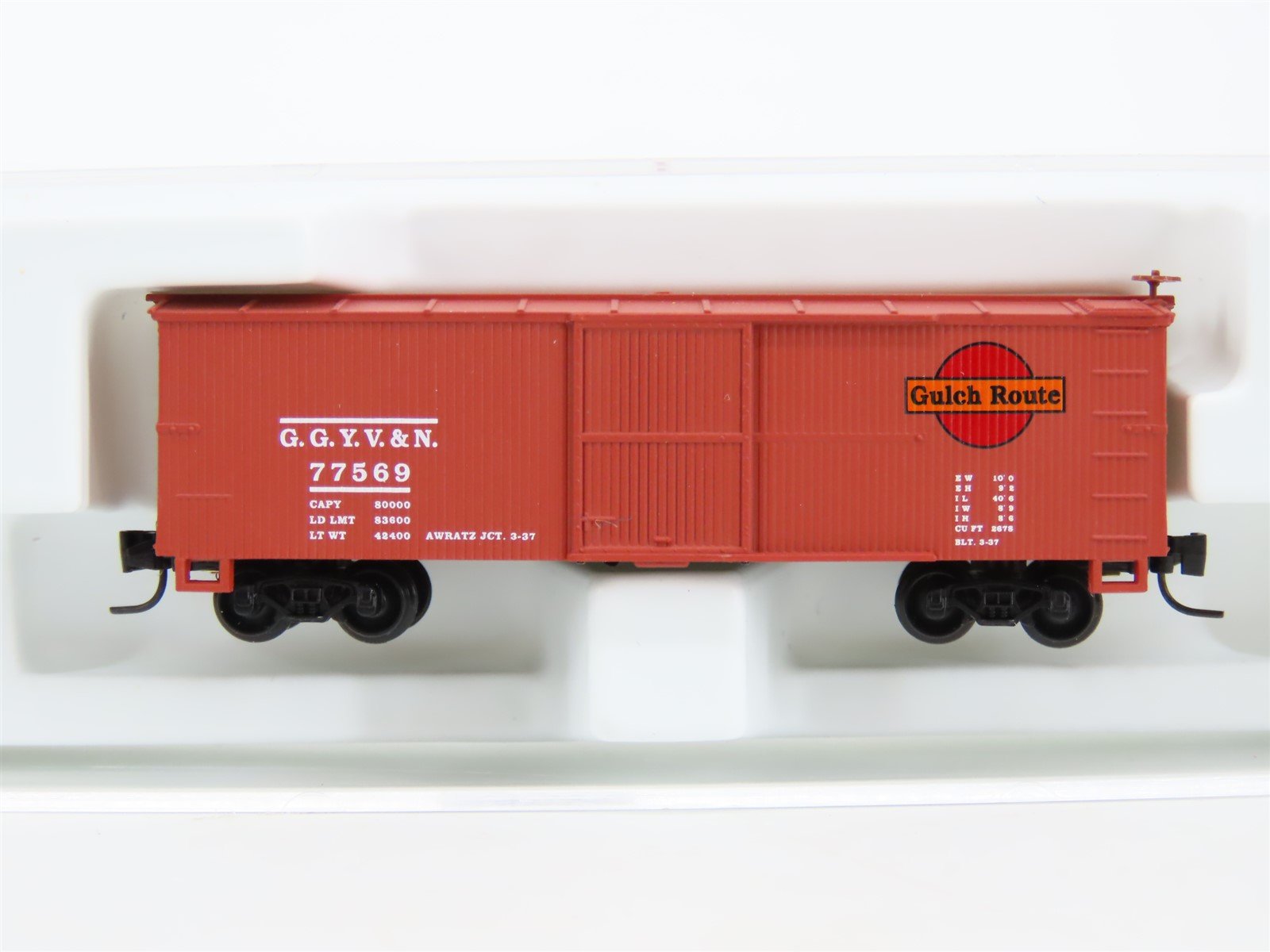 Z Scale Micro-Trains MTL Special Run GGYV&N Gulch Route Box Car #77569