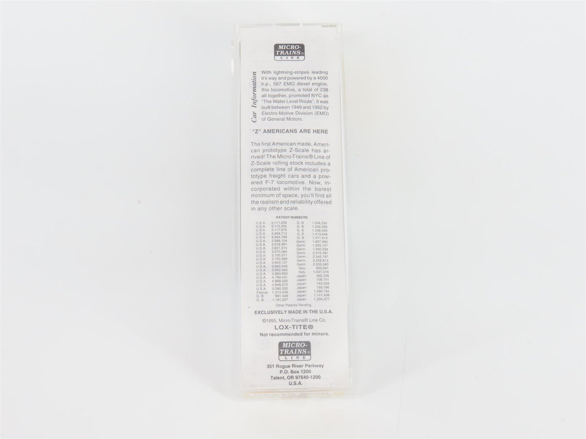 Z Scale Micro-Trains MTL 14003-2 NYC New New York Central F7A Diesel Loco #1710