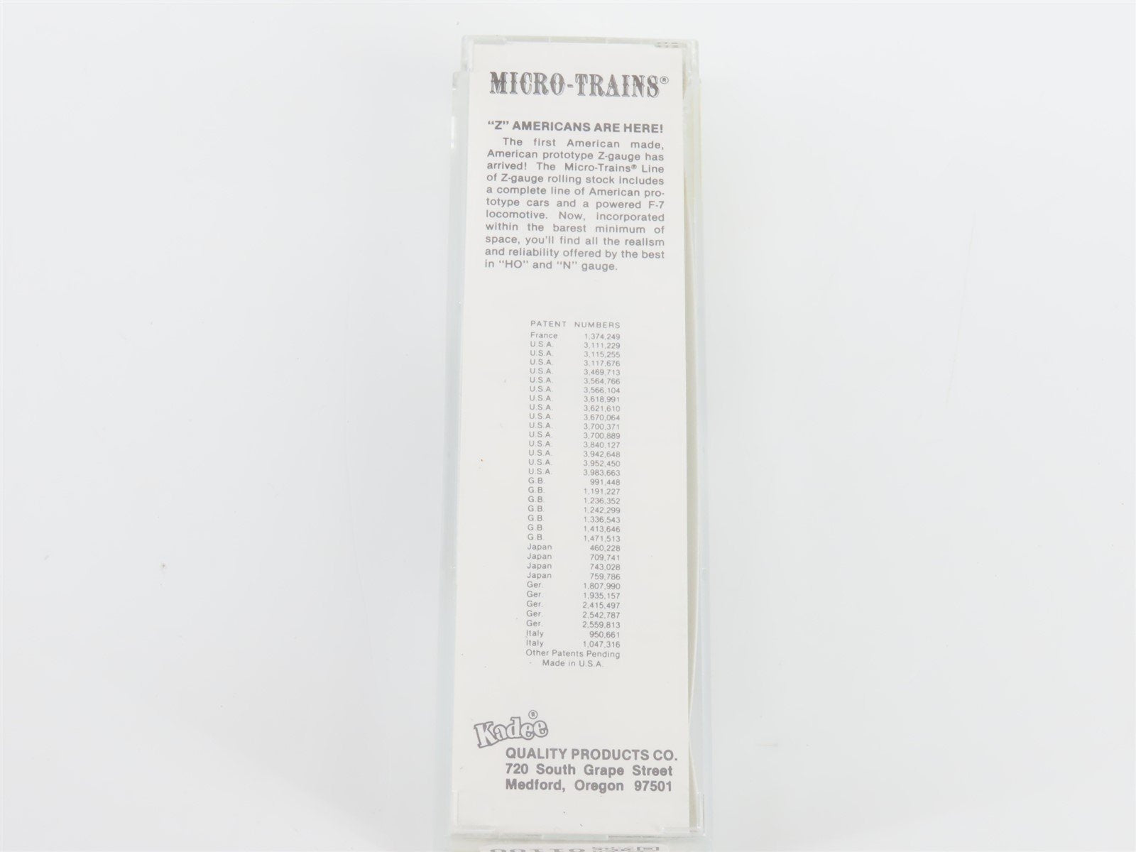 Z Scale Micro-Trains MTL 14003-2 NYC New New York Central F7A Diesel Loco #1710