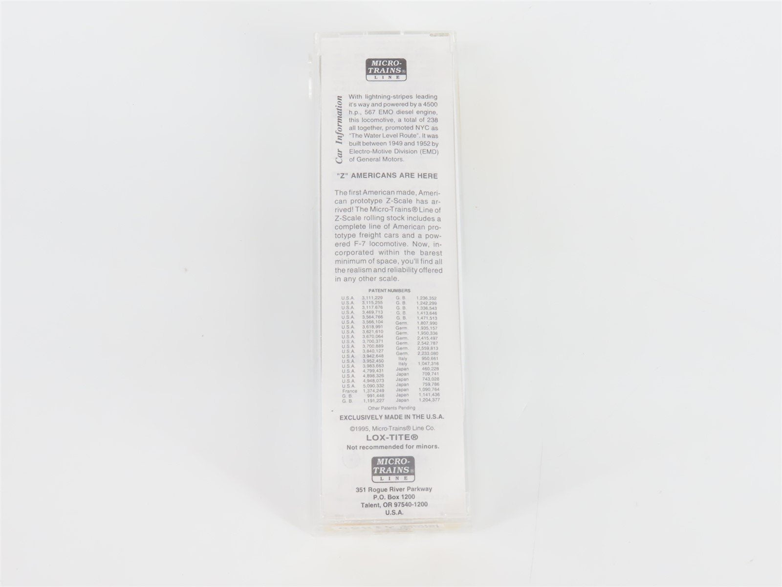 Z Scale Micro-Trains MTL 14005-2 LV Lehigh Valley F7A Diesel Locomotive #512