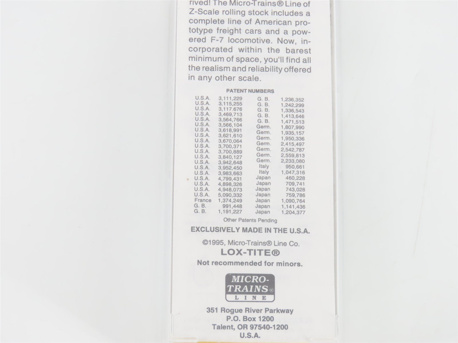 Z Scale Micro-Trains MTL 14007-2 ATSF Santa Fe F7A Diesel Locomotive #336